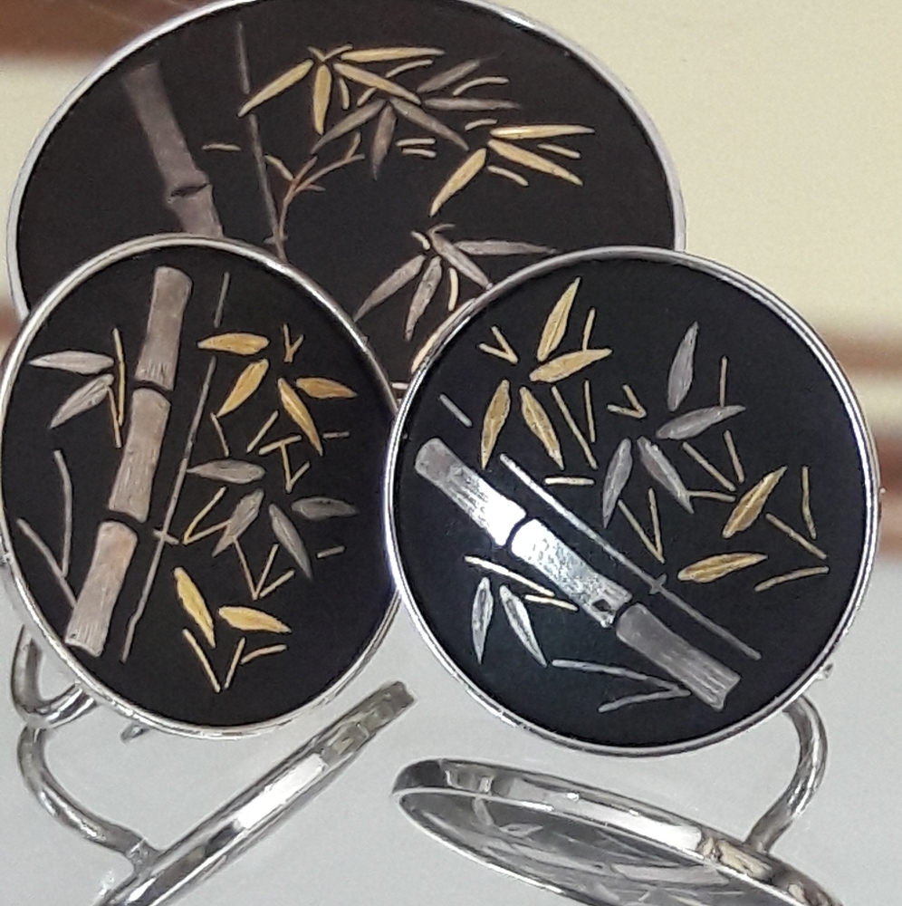 VINTAGE "AMITA SILVER" BROOCH AND EARRINGS!